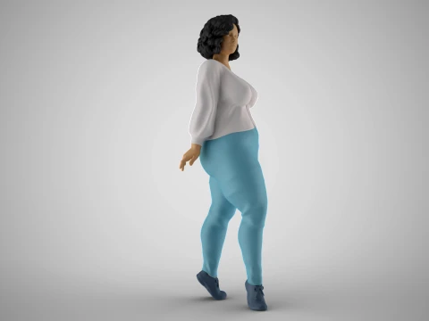 Flamboyant Woman 3D Print Model