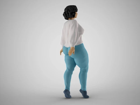 Flamboyant Woman 3D Print Model