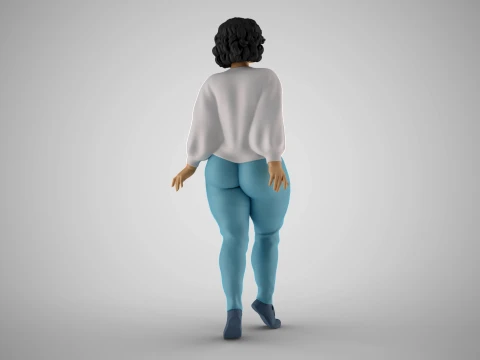 Flamboyant Woman 3D Print Model