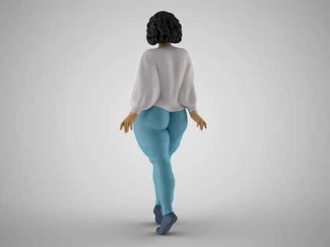 Flamboyant Woman 3D Print Model