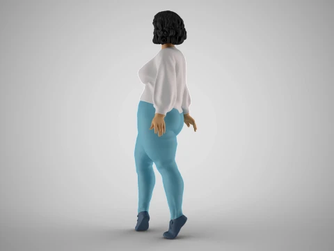 Flamboyant Woman 3D Print Model