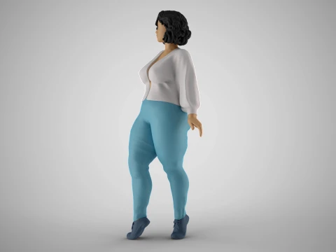 Flamboyant Woman 3D Print Model