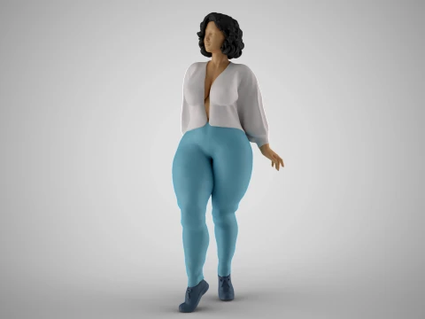 Flamboyant Woman 3D Print Model