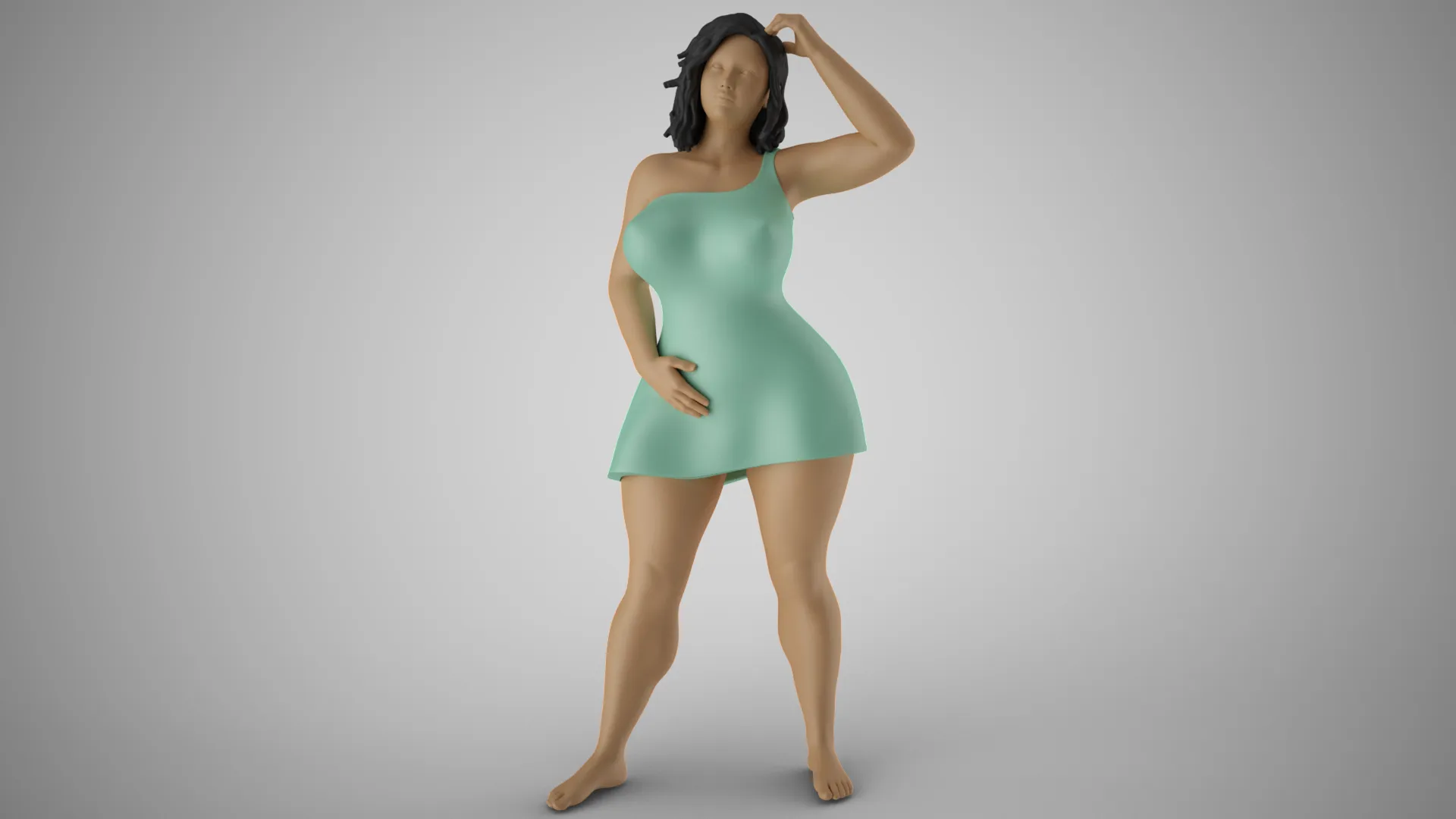 Contemplative 3D Print Model .c4d .max .obj .3ds .fbx .stl .blend 