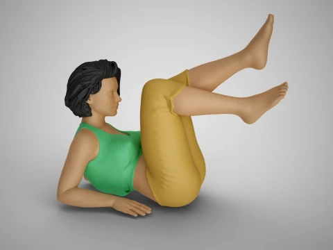 Meisje bewegende benen 3D printmodel