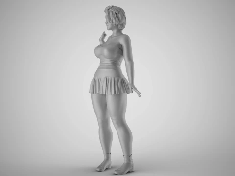 Woman Greeting Her Ex 3D Print Model