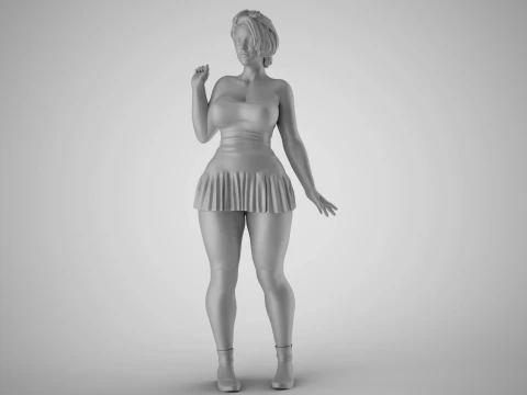Woman Greeting Her Ex 3D Print Model