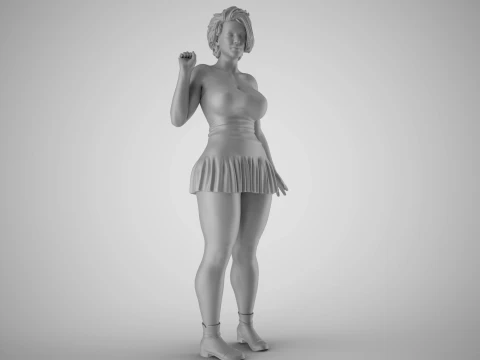 Woman Greeting Her Ex 3D Print Model