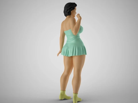 Woman Greeting Her Ex 3D Print Model