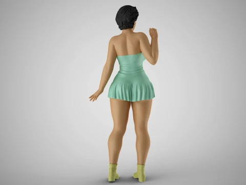 Woman Greeting Her Ex 3D Print Model