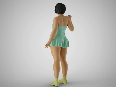 Woman Greeting Her Ex 3D Print Model