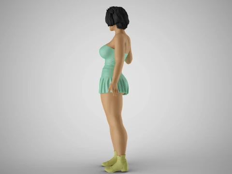 Woman Greeting Her Ex 3D Print Model