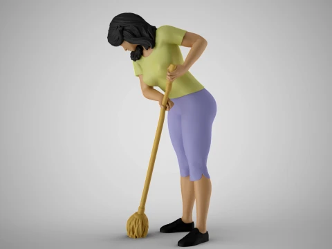 Cleaning Staff 3D Print Model
