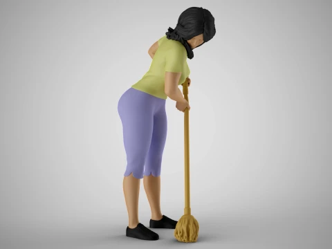 Cleaning Staff 3D Print Model