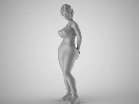 Jester Girl 3D Print Model