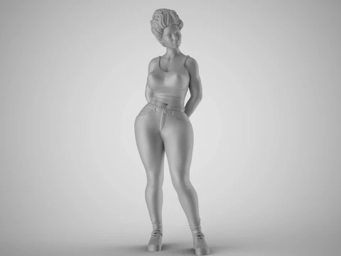 Jester Girl 3D Print Model