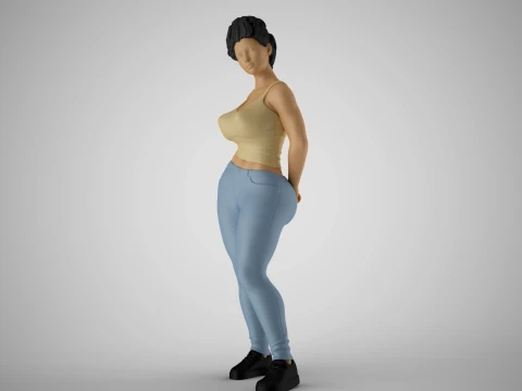 Jester Girl 3D Print Model