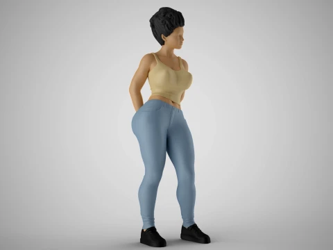 Jester Girl 3D Print Model