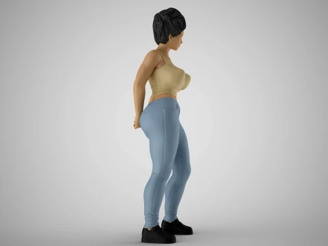 Jester Girl 3D Print Model