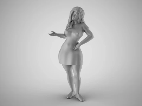 Standing Gossip 2 3D Print Model
