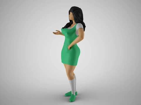 Standing Gossip 2 3D Print Model