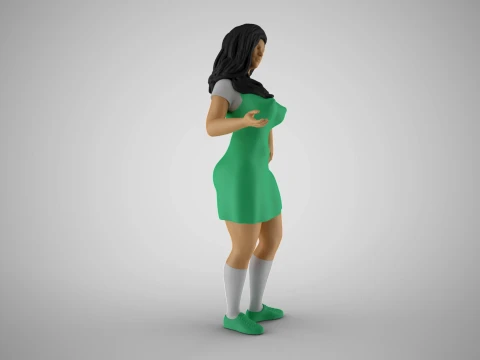 Standing Gossip 2 3D Print Model