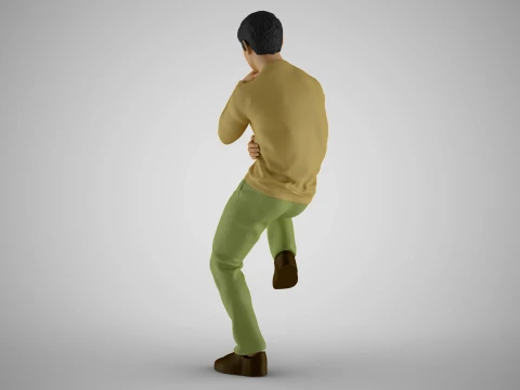 Thoughtful Man Sitting 3D Print Model