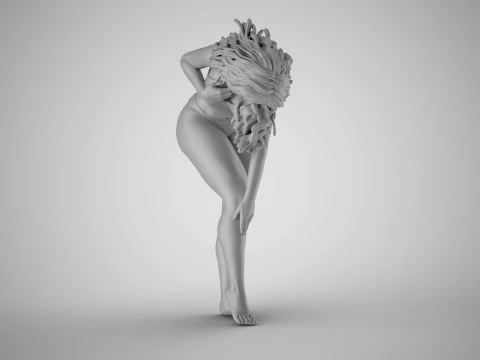 Woman Leg Care 3D Print Model
