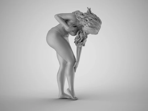Woman Leg Care 3D Print Model