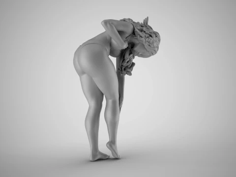 Woman Leg Care 3D Print Model