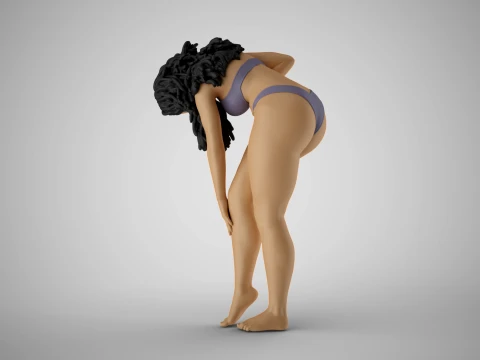 Woman Leg Care 3D Print Model