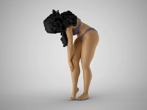Woman Leg Care 3D Print Model