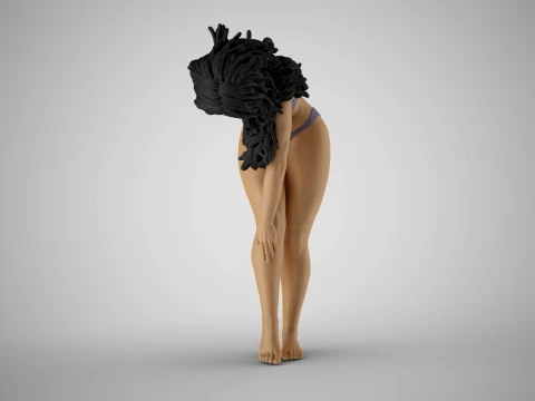 Woman Leg Care 3D Print Model