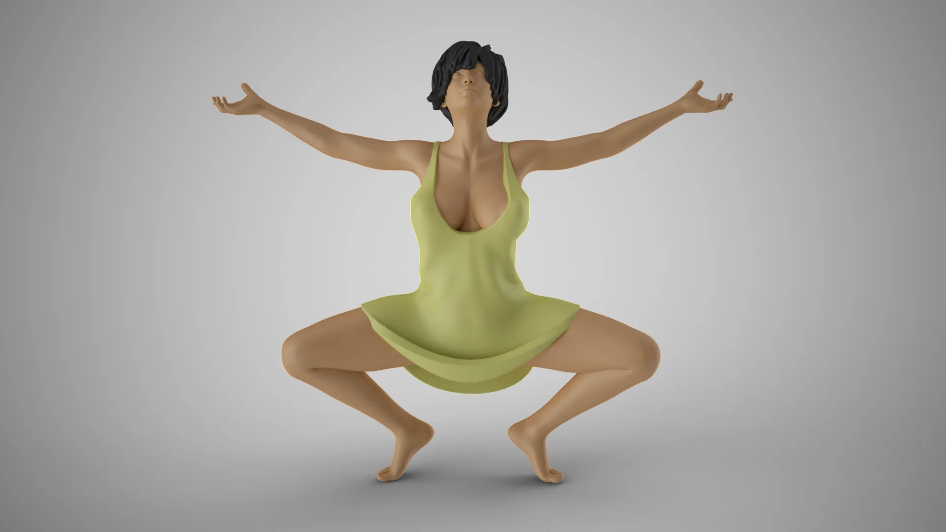 Liberated Woman 3D Print Model .c4d .max .obj .3ds .fbx .stl .blend 