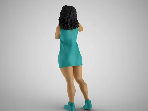 Girl Using her Brain 3D Print Model