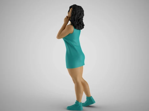 Girl Using her Brain 3D Print Model