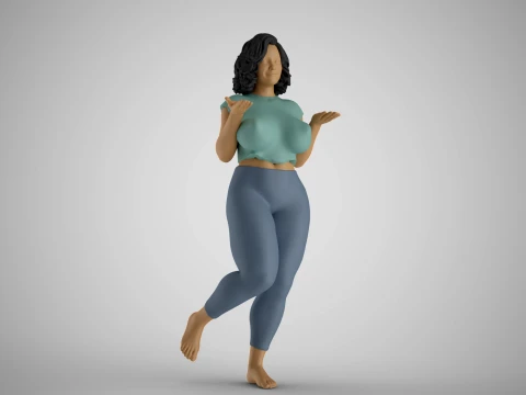 Meisje Met Lege Handen 3D printmodel