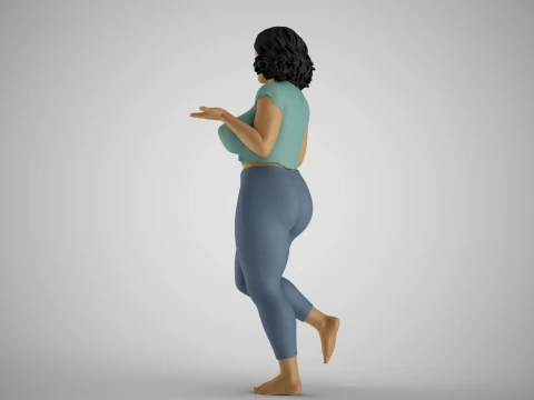Girl Holding Empty Hands 3D Print Model