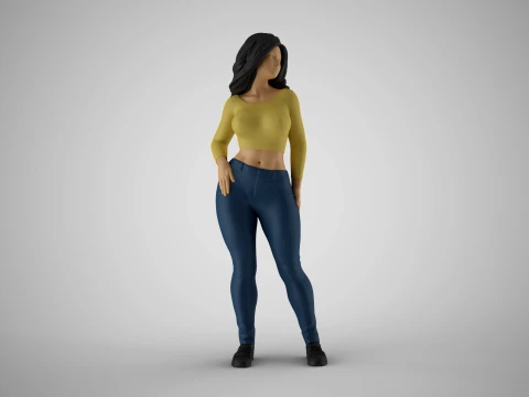 Ragazza che si avvolge stretto Modello di stampa 3D
