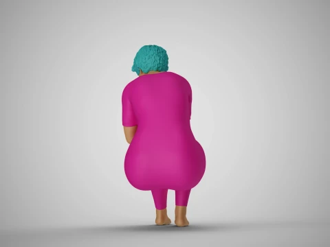 Thoughtful Woman Sitting 2 3D Print Model