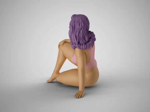 Girl Fondness 3D Print Model