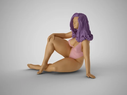 Girl Fondness 3D Print Model