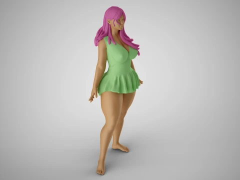 Ragazza coccolata Modello di stampa 3D