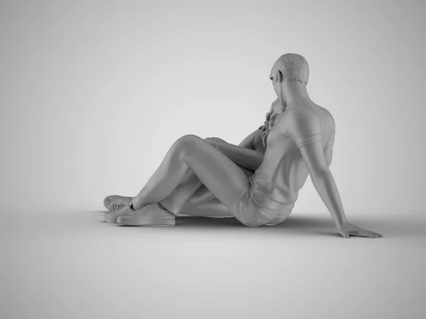 Lovers in the Park 3D Print Model