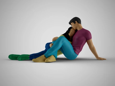Lovers in the Park 3D Print Model