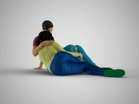 Lovers in the Park 3D Print Model
