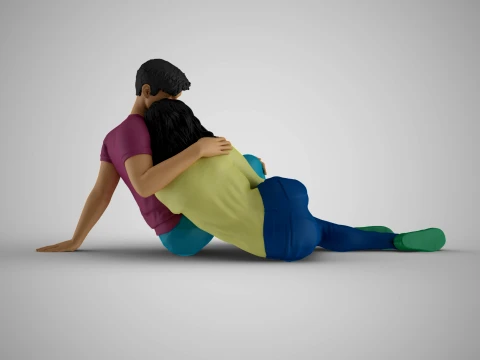 Lovers in the Park 3D Print Model