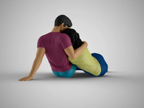 Lovers in the Park 3D Print Model