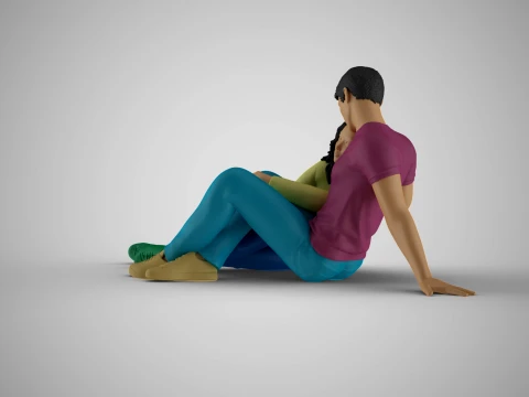 Lovers in the Park 3D Print Model