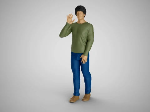 Uomo addio Modello di stampa 3D